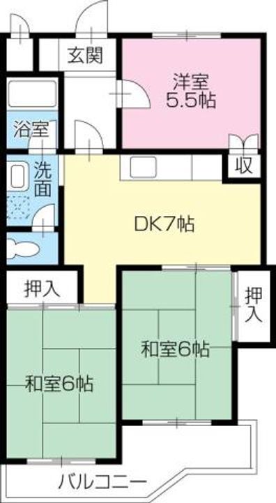 コーポ安宅の間取り
