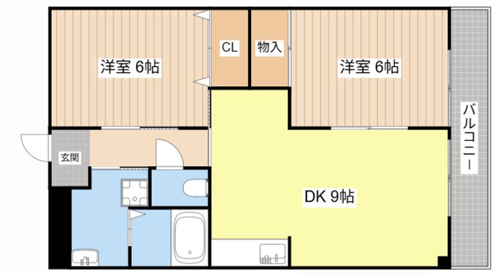 駅前コーポラスの間取り