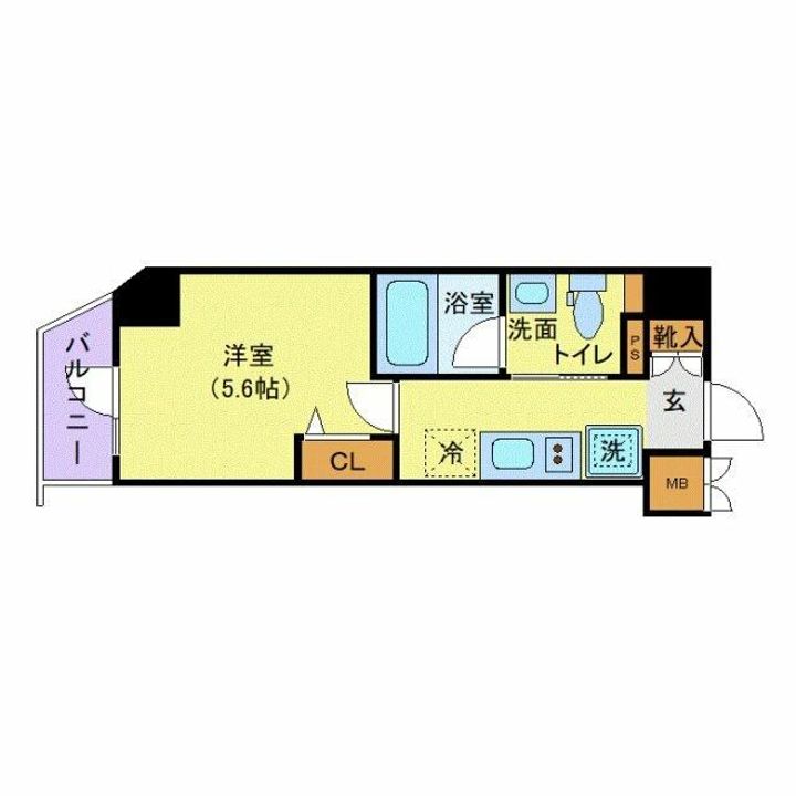 神奈川県横浜市西区平沼1(マンション)の賃貸物件の間取り
