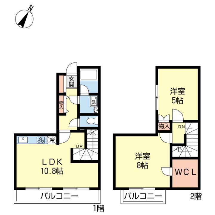 エーデルタウンBの間取り