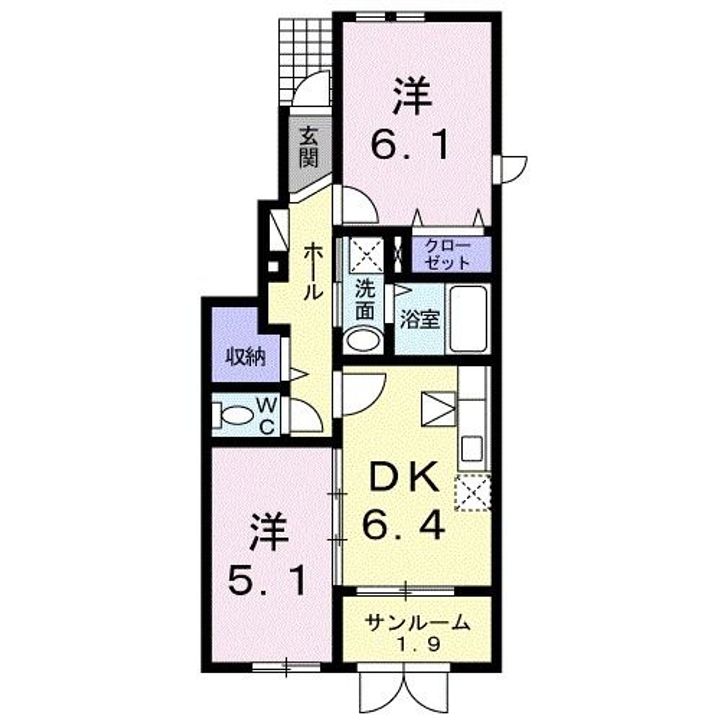 新潟県十日町市四日町(アパート)の賃貸物件の間取り