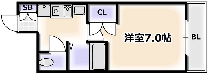 エスリード難波駅前の間取り