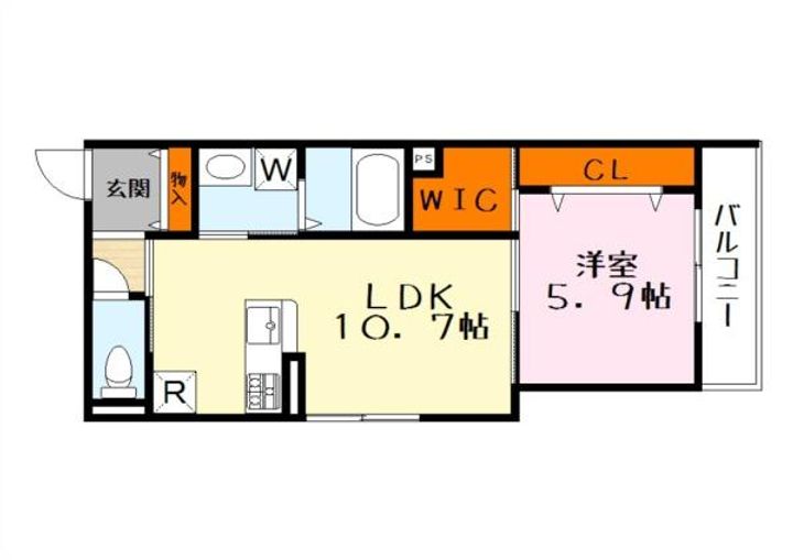 ビエノス焔魔堂の間取り