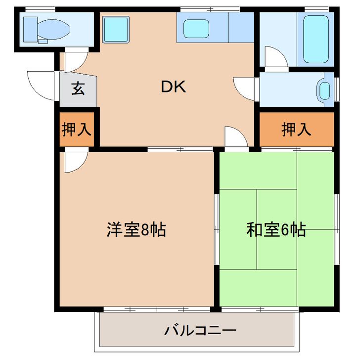 福寿園ハイツIIIの間取り