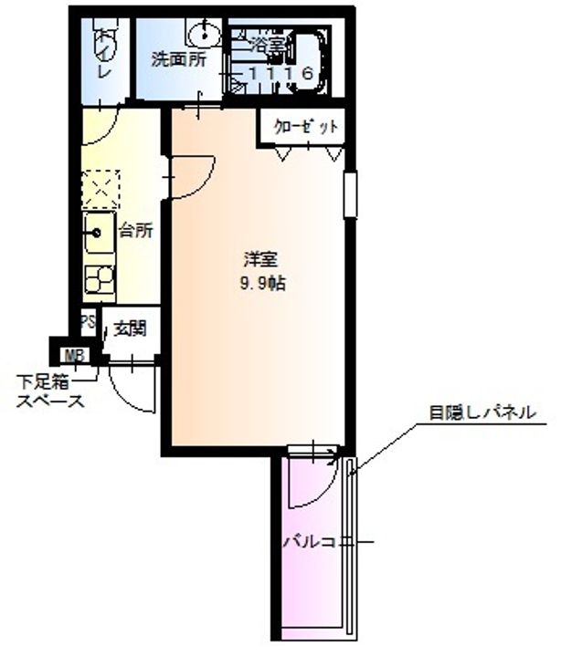 フジパレス三津屋VI番館の間取り