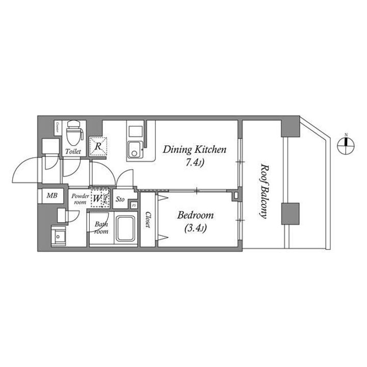 東京都墨田区業平3(マンション)の賃貸物件の間取り