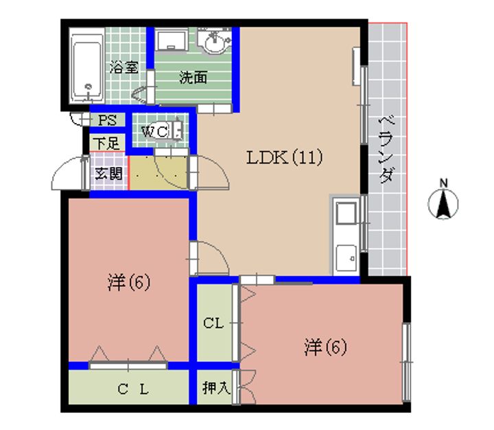 サンテラス開発の間取り