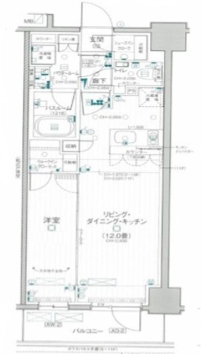 神奈川県横浜市中区長者町3(マンション)の賃貸物件の間取り