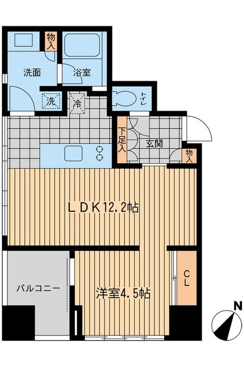 東京都中央区勝どき2(マンション)の賃貸物件の間取り