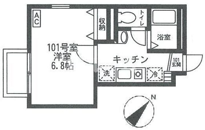 東京都北区西ケ原4(アパート)の賃貸物件の間取り