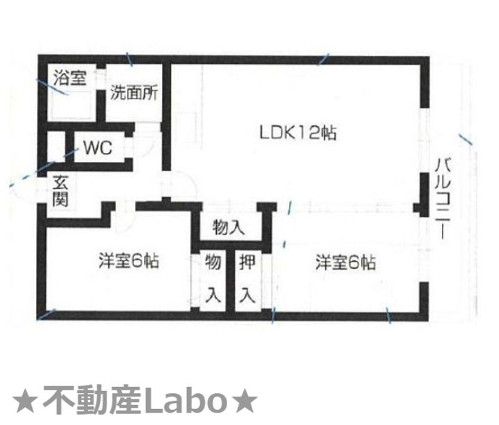 徳島県板野郡北島町江尻字妙蛇池(アパート)の賃貸物件の間取り