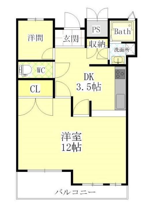 徳島県徳島市沖浜2(マンション)の賃貸物件の間取り