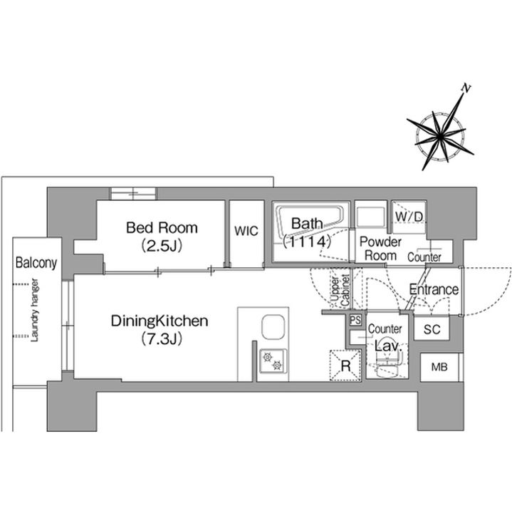 コンフォリア・リヴ新中野SOUTHの間取り