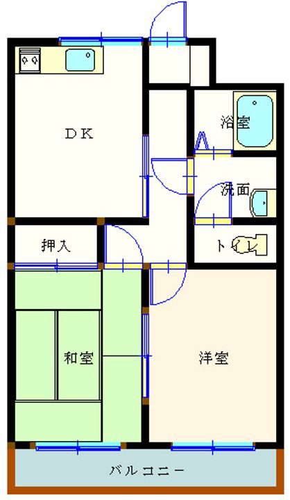 あけぼのマンションA棟の間取り