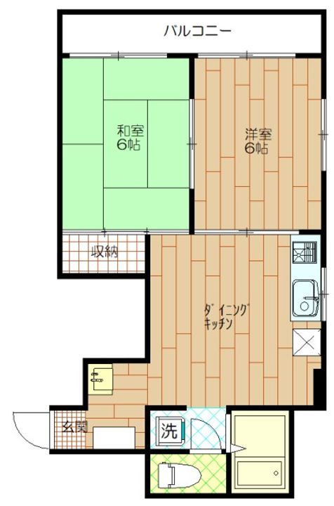 サンローズマンション若葉の間取り
