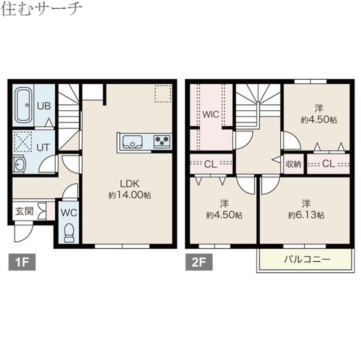 三重県四日市市東坂部町(一戸建)の賃貸物件の間取り