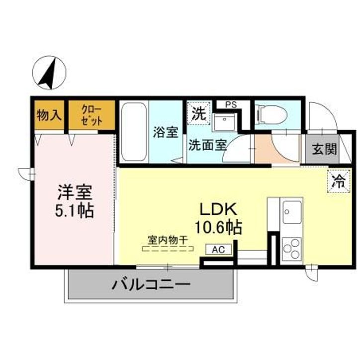 新潟県新潟市中央区幸西2(アパート)の賃貸物件の間取り