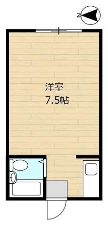 学園ハイツAの間取り