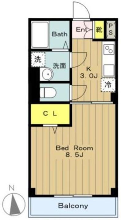 神奈川県相模原市緑区東橋本4(マンション)の賃貸物件の間取り