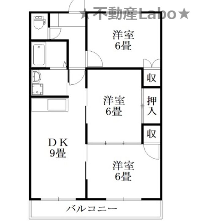 徳島県板野郡藍住町富吉字豊吉(アパート)の賃貸物件の間取り