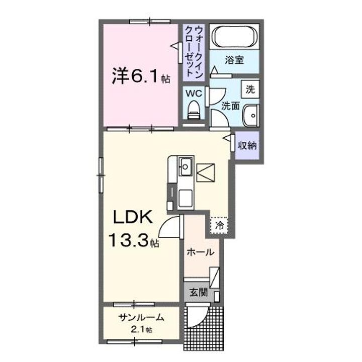 広島県福山市沼隈町大字草深(アパート)の賃貸物件の間取り