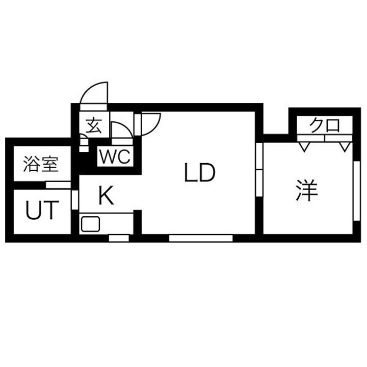 北海道札幌市豊平区平岸四条4(マンション)の賃貸物件の間取り