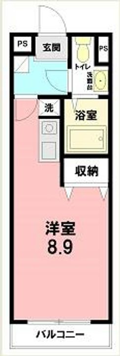 神奈川県茅ヶ崎市今宿(マンション)の賃貸物件の間取り