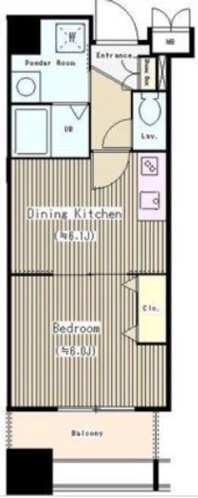 東京都江東区亀戸1(マンション)の賃貸物件の間取り