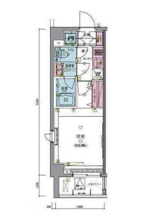 東京都北区堀船2(マンション)の賃貸物件の間取り