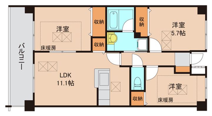 千葉県市川市妙典5(マンション)の賃貸物件の間取り