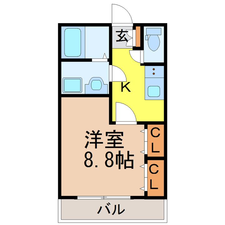 愛知県名古屋市瑞穂区石田町1(アパート)の賃貸物件の間取り
