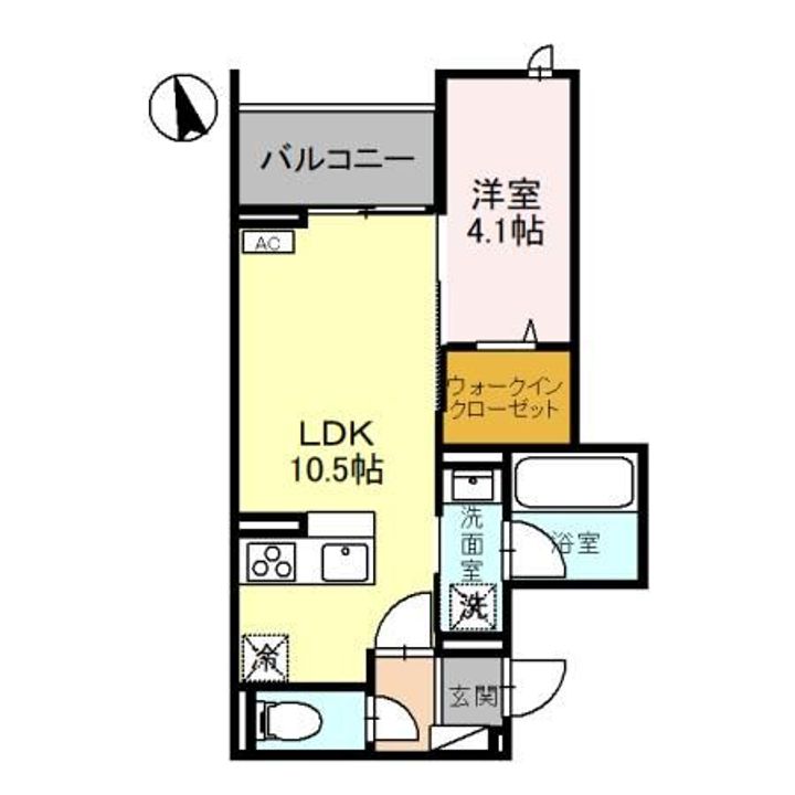 栃木県宇都宮市宿郷1(アパート)の賃貸物件の間取り