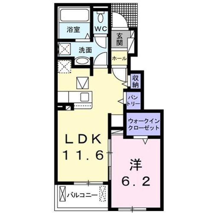 大阪府寝屋川市点野3(アパート)の賃貸物件の間取り