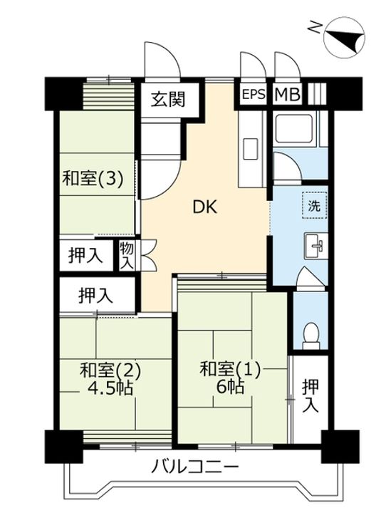 UR竹園の間取り