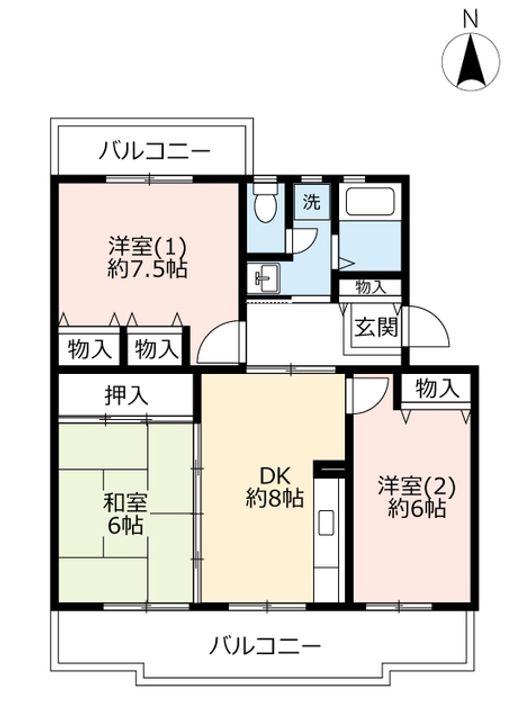 URアクティ学園西町の間取り