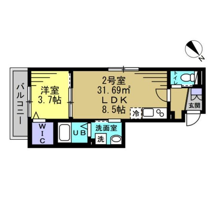 Leaf Hills Kamifukuokaの間取り