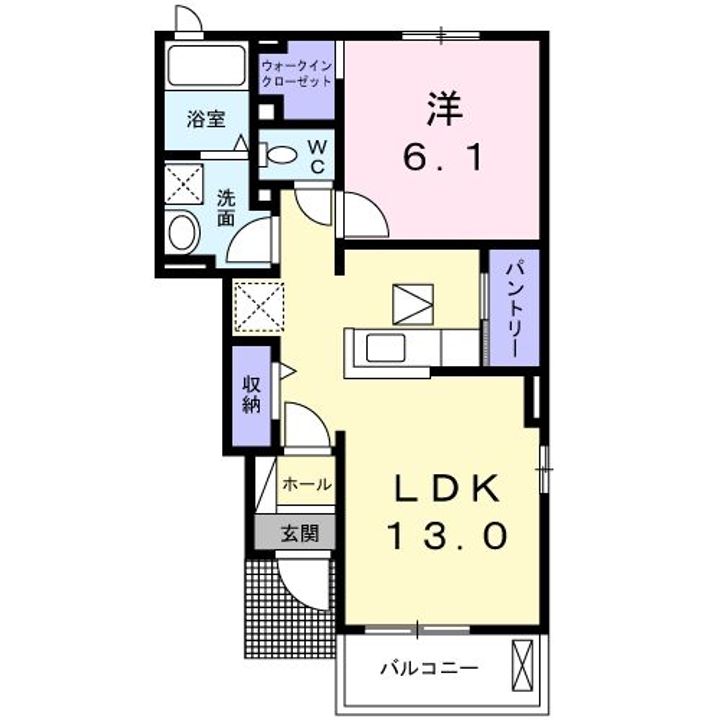 茨城県下妻市半谷(アパート)の賃貸物件の間取り