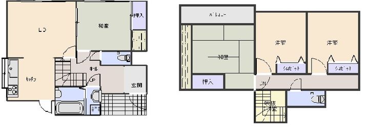 千葉県鎌ヶ谷市南初富4(一戸建)の賃貸物件の間取り