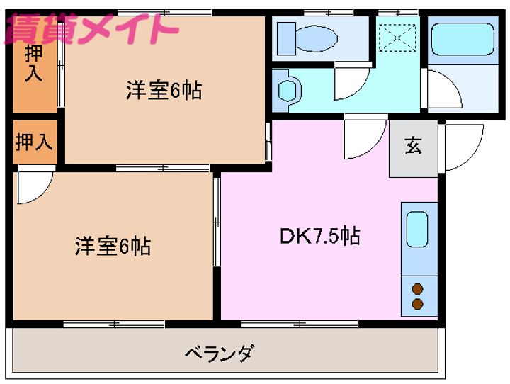 ハイツ白子本町1号館の間取り