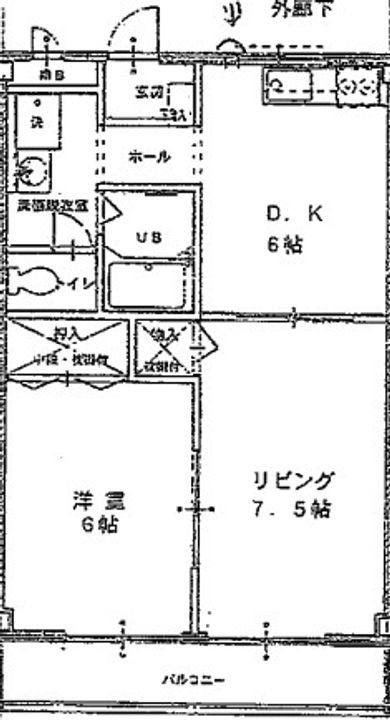 東小保方ハイツBの間取り