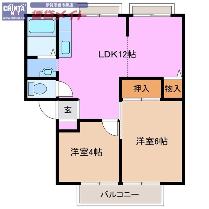 パークグリーンヒル B棟の間取り
