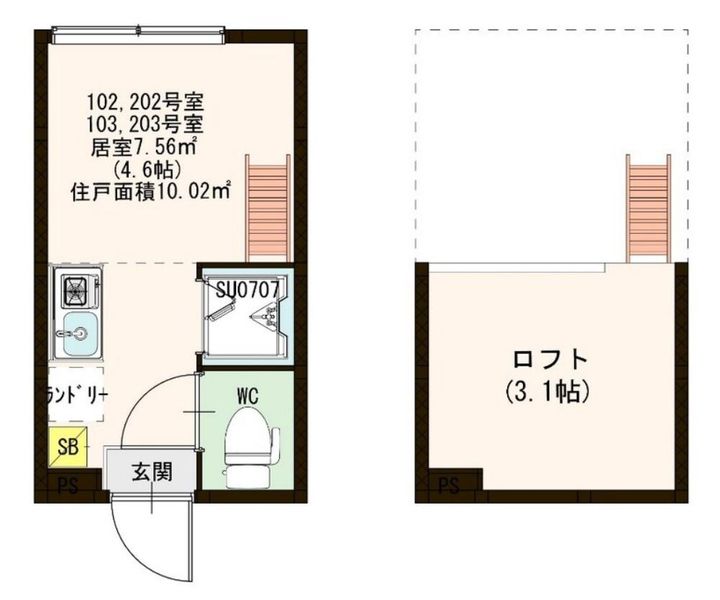 東京都板橋区向原2(アパート)の賃貸物件の間取り