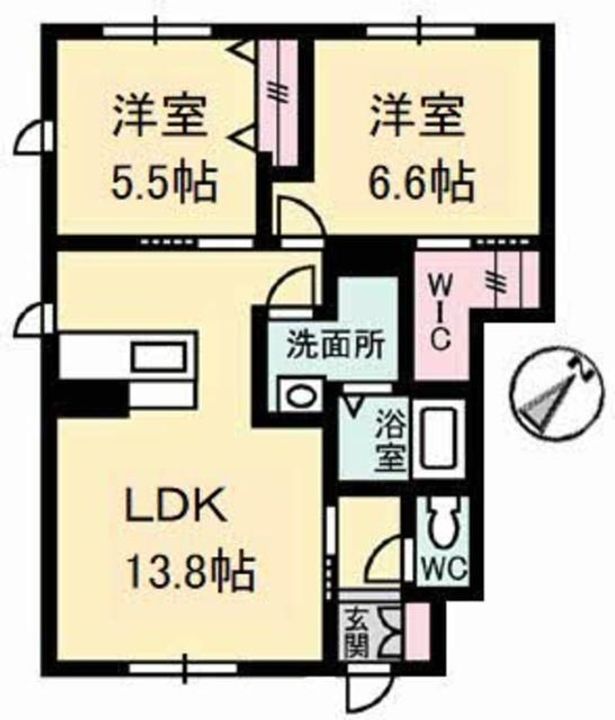 広島県福山市川口町3(アパート)の賃貸物件の間取り