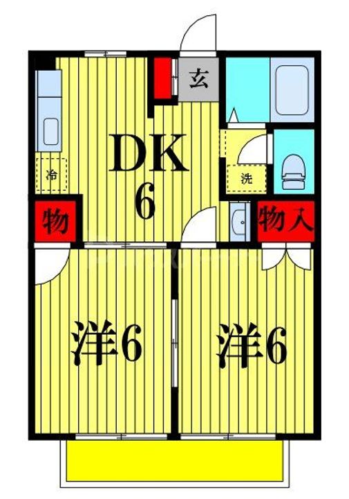 サンライズ皆川Iの間取り