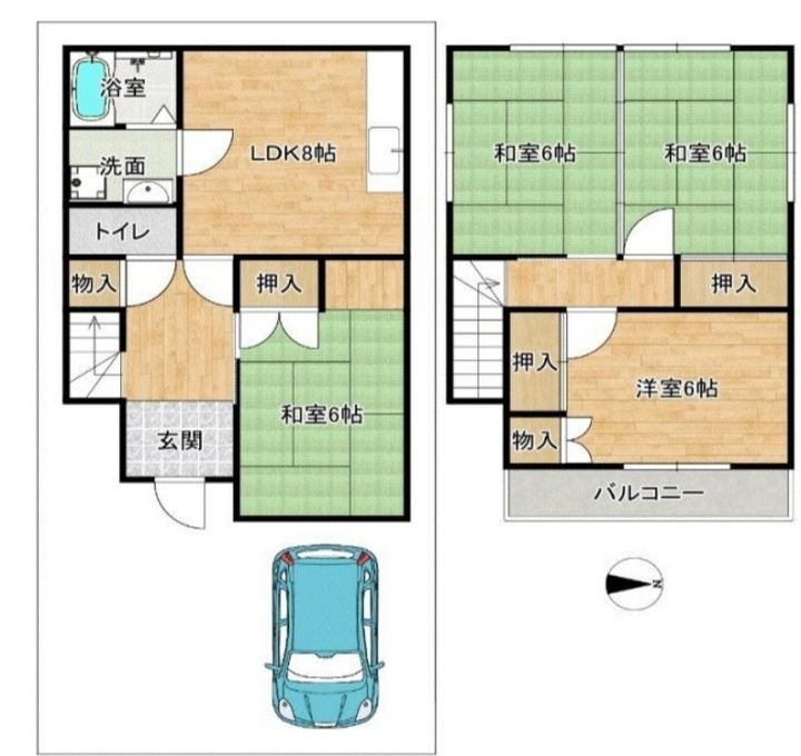 大阪府摂津市新在家2(一戸建)の賃貸物件の間取り