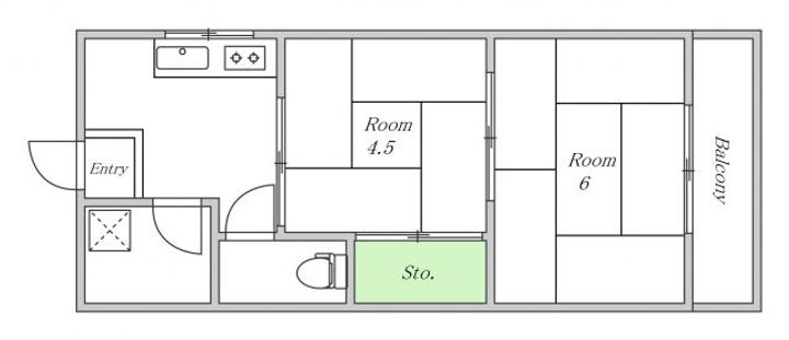大阪府大阪市北区豊崎6(マンション)の賃貸物件の間取り