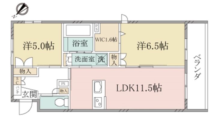 (シニア限定)ヘーベルヴィレッジ本蓮沼~Loisir壽光~の間取り