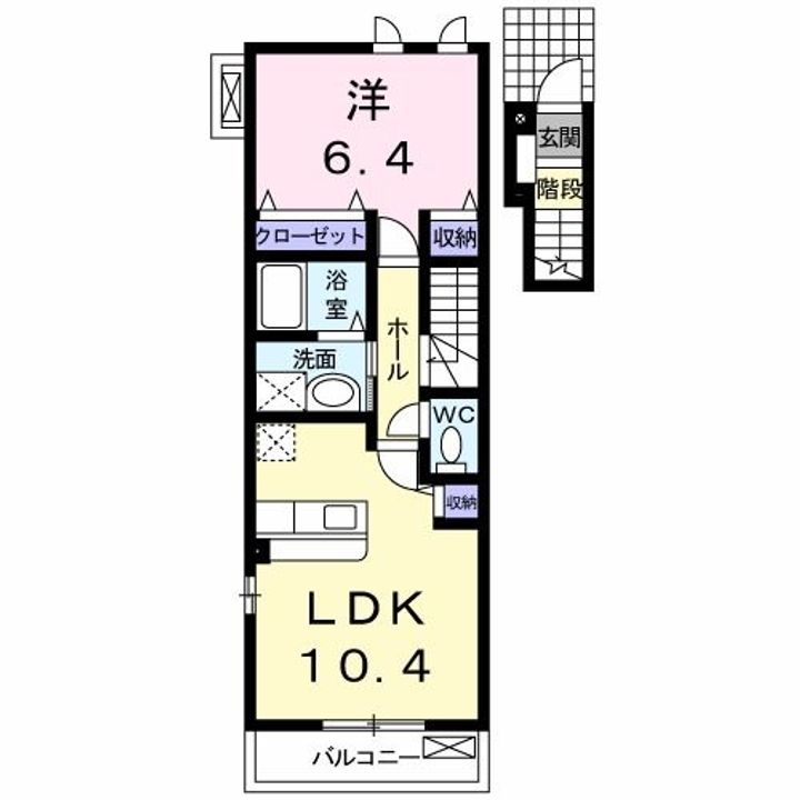 福島県郡山市富久山町福原字大師前(アパート)の賃貸物件の間取り