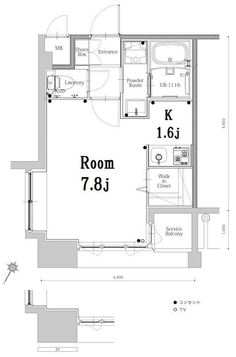 福岡県福岡市博多区築港本町の賃貸マンションの間取り