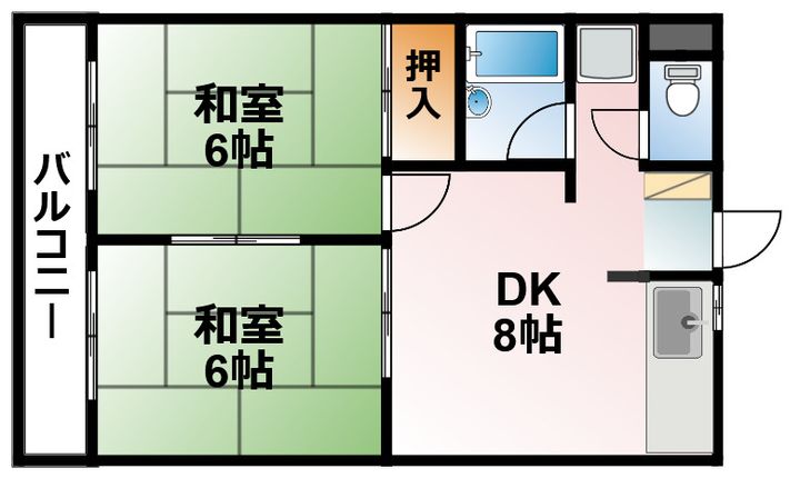千葉県いすみ市岬町椎木(マンション)の賃貸物件の間取り